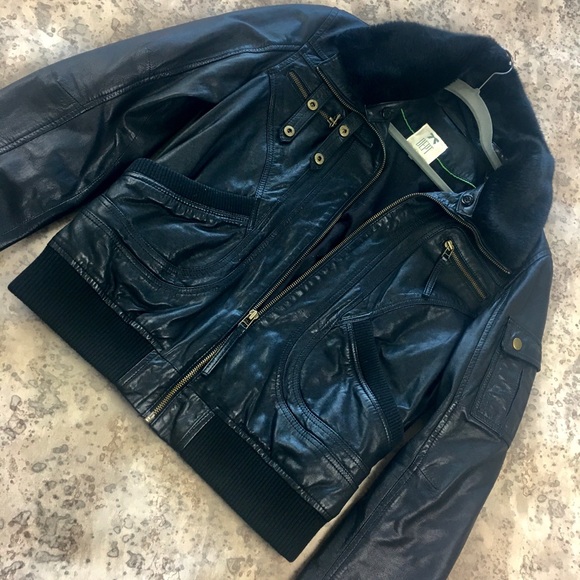 DEPT Real Leather Motorcycle Jacket - Picture 3 of 11